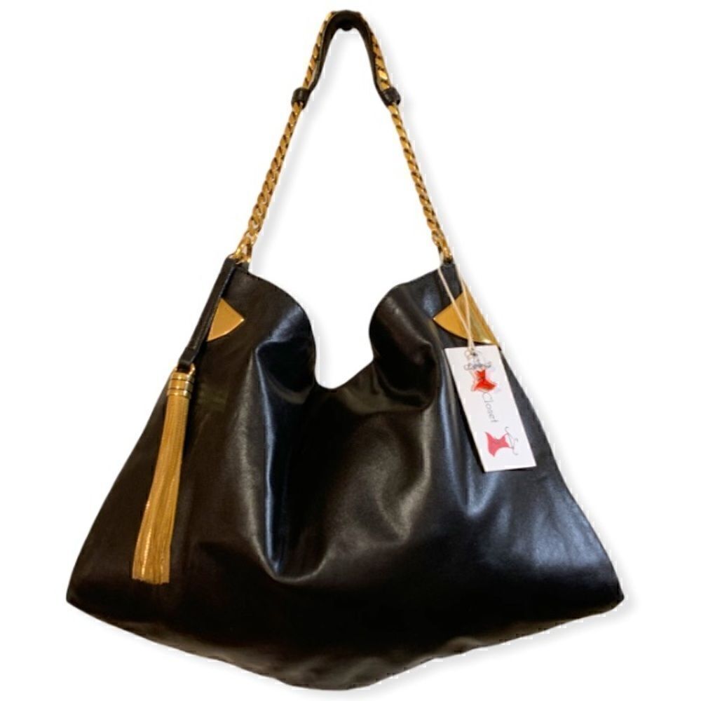 ❤️SOLD❤️GUCCI Large 1970 Gold Tassel Hobo/Shoulder Bag